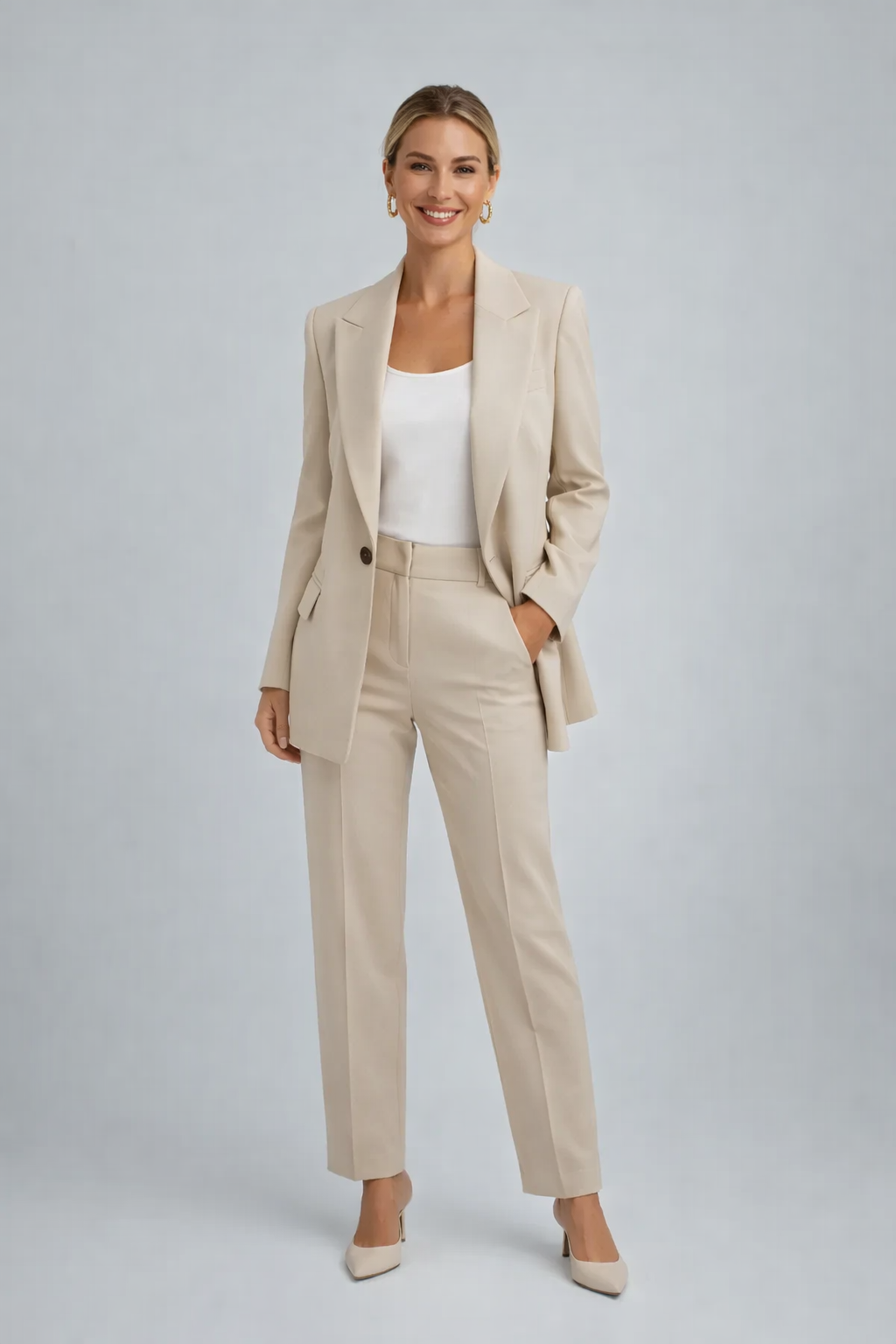 Blazer Donna Estivo Set Elegante Vestibilità Classica - Vesarelli