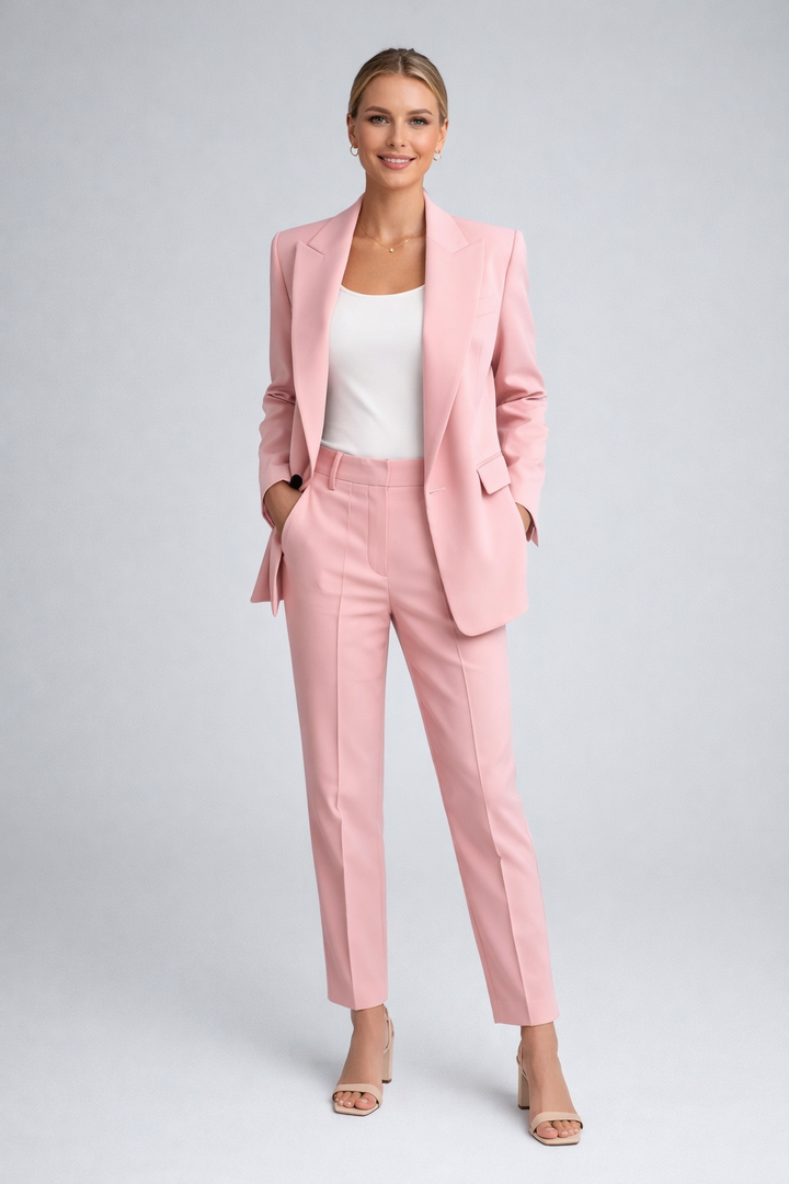 Blazer Donna Estivo Set Elegante Vestibilità Classica