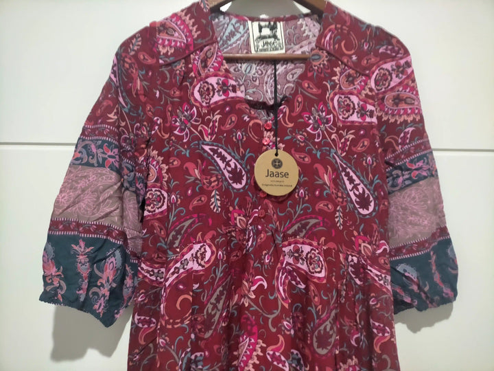 Abito Midi Donna Stampa Leggera Vestibilità Regolare