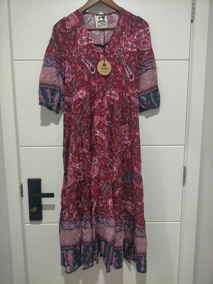 Abito Midi Donna Stampa Leggera Vestibilità Regolare