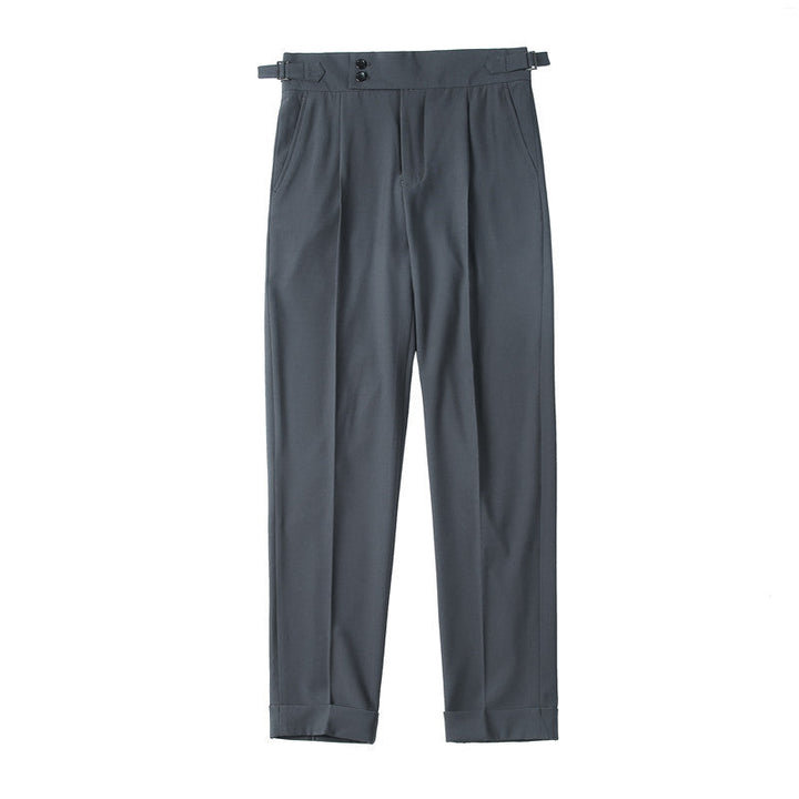 Pantaloni Uomo Eleganti Tessuto Traspirante Slim Fit