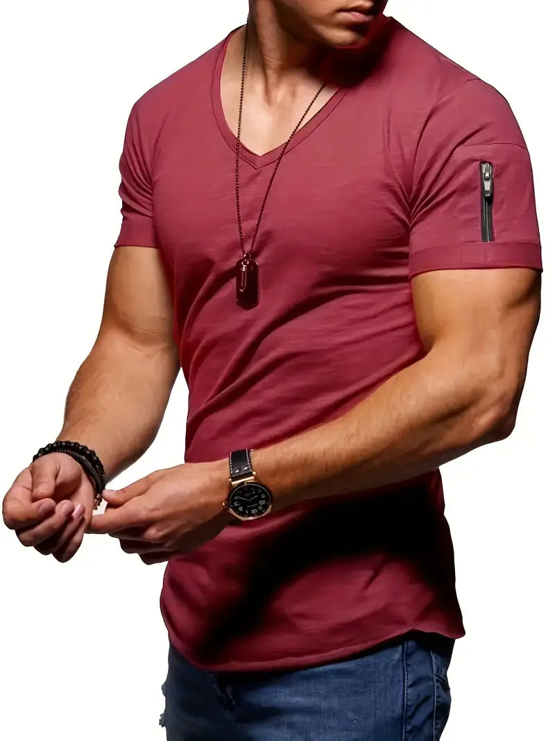 Maglietta Uomo Slim Scollo a V