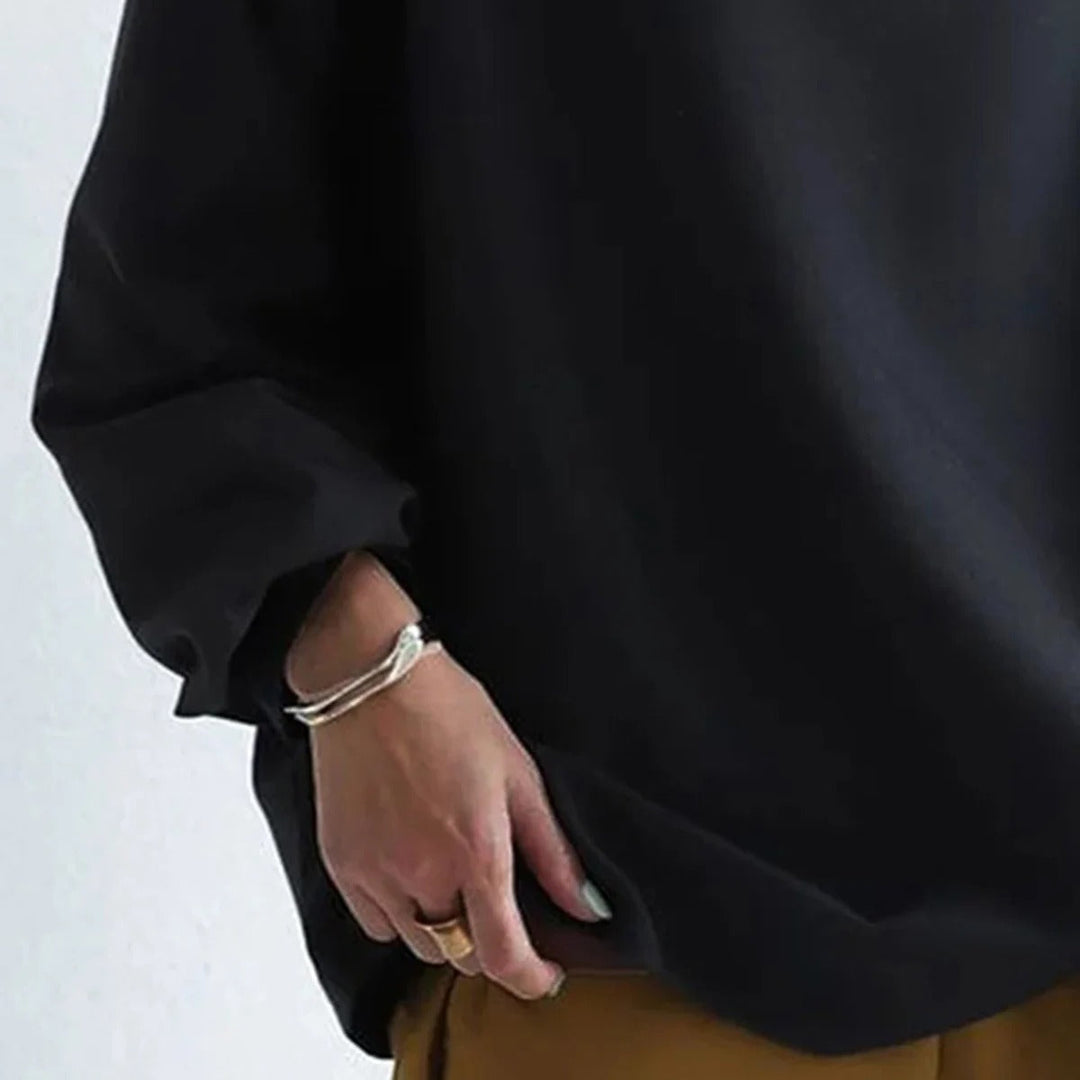 Maglione Donna Collo Alto Maniche Lunghe Vestibilità Casual