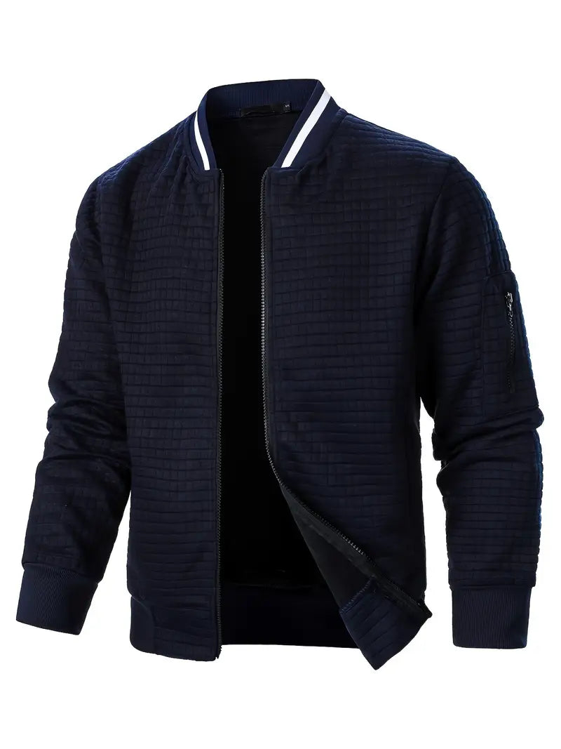 Giacca Uomo Leggera con Cerniera Manica Lunga Casual