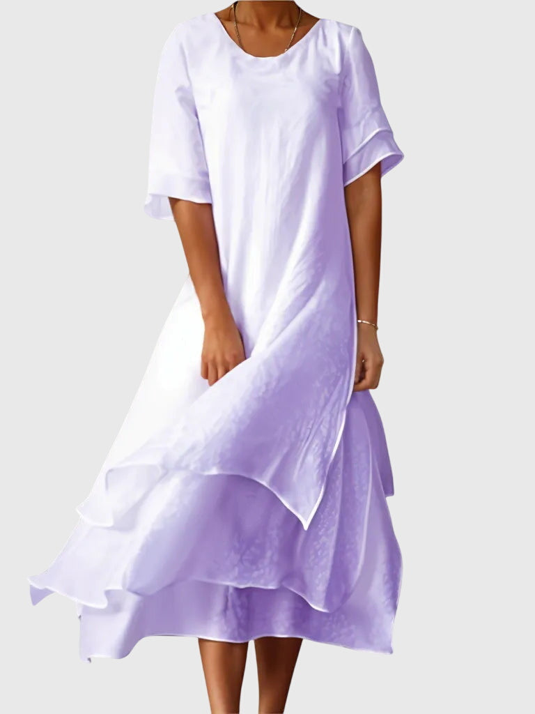 Abito Donna Elegante Vestibilità Delicata Stile Primaverile