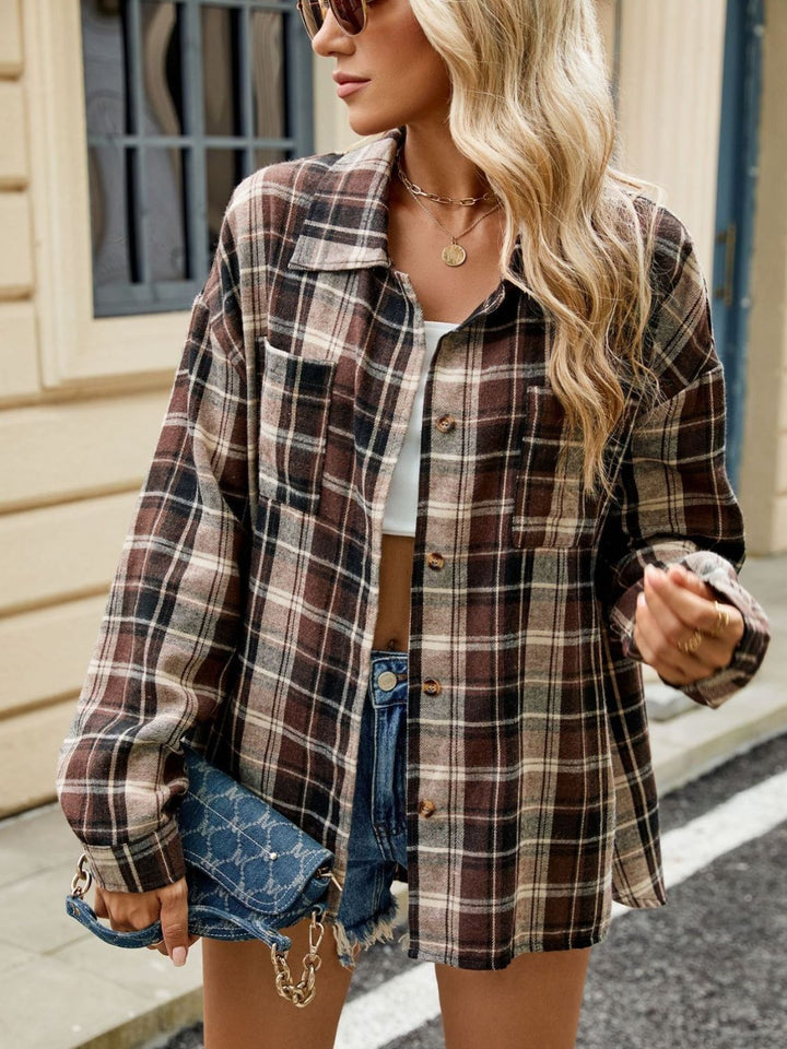Camicia Donna Cotone Bottoni Manica Lunga