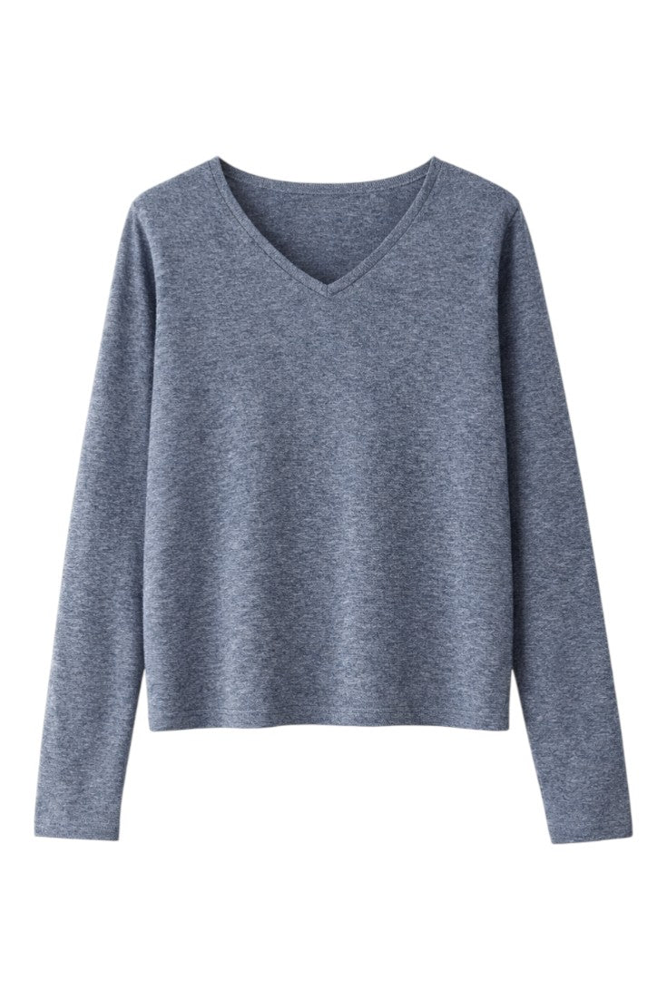Maglia Uomo Misto Lana Scollo a V Vestibilità Regolare