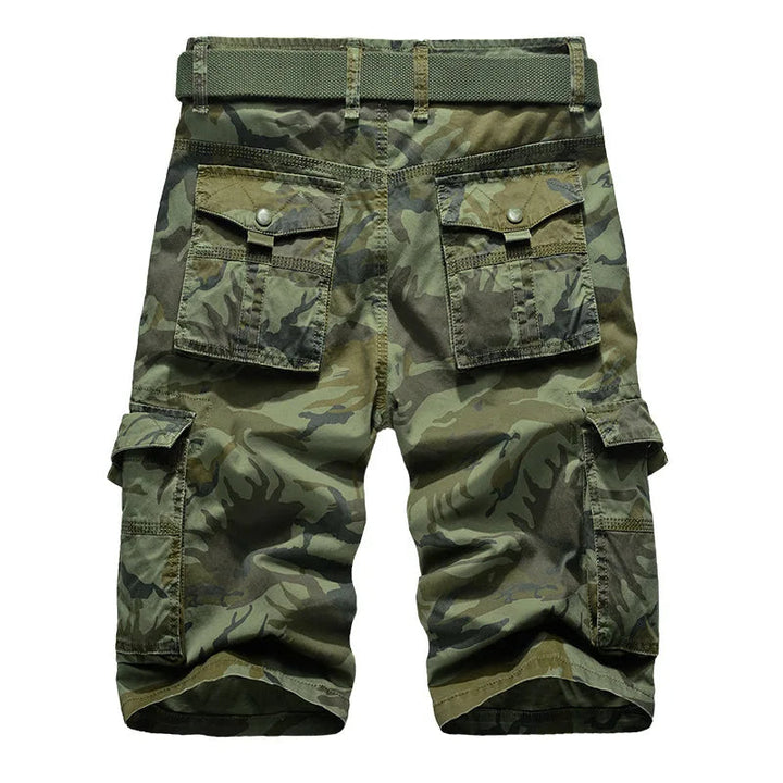 Pantaloni Cargo Uomo Corti Tessuto Resistente Casual