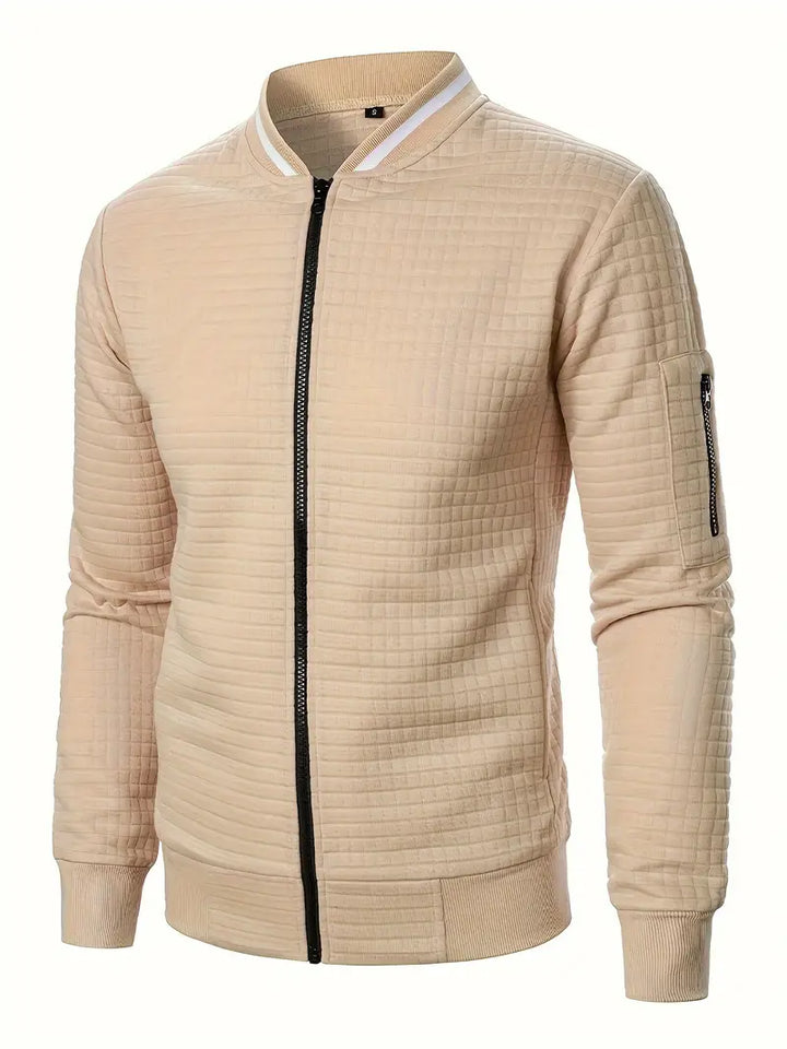 Giacca Uomo Leggera con Cerniera Manica Lunga Casual