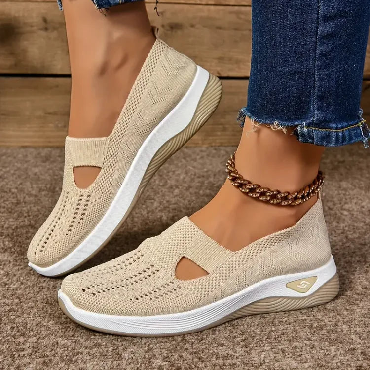 Scarpe Slip On Donna in Maglia Traspirante Leggere Quotidiane - Vesarelli