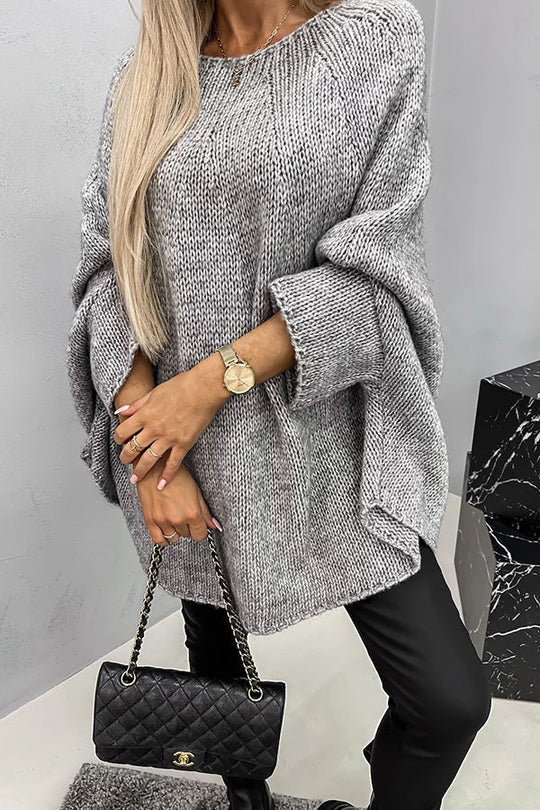 Maglione Donna Invernale Oversize Scollo Rotondo