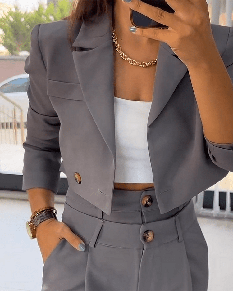 Completo Donna Pantaloni e Blazer Vestibilità Classica