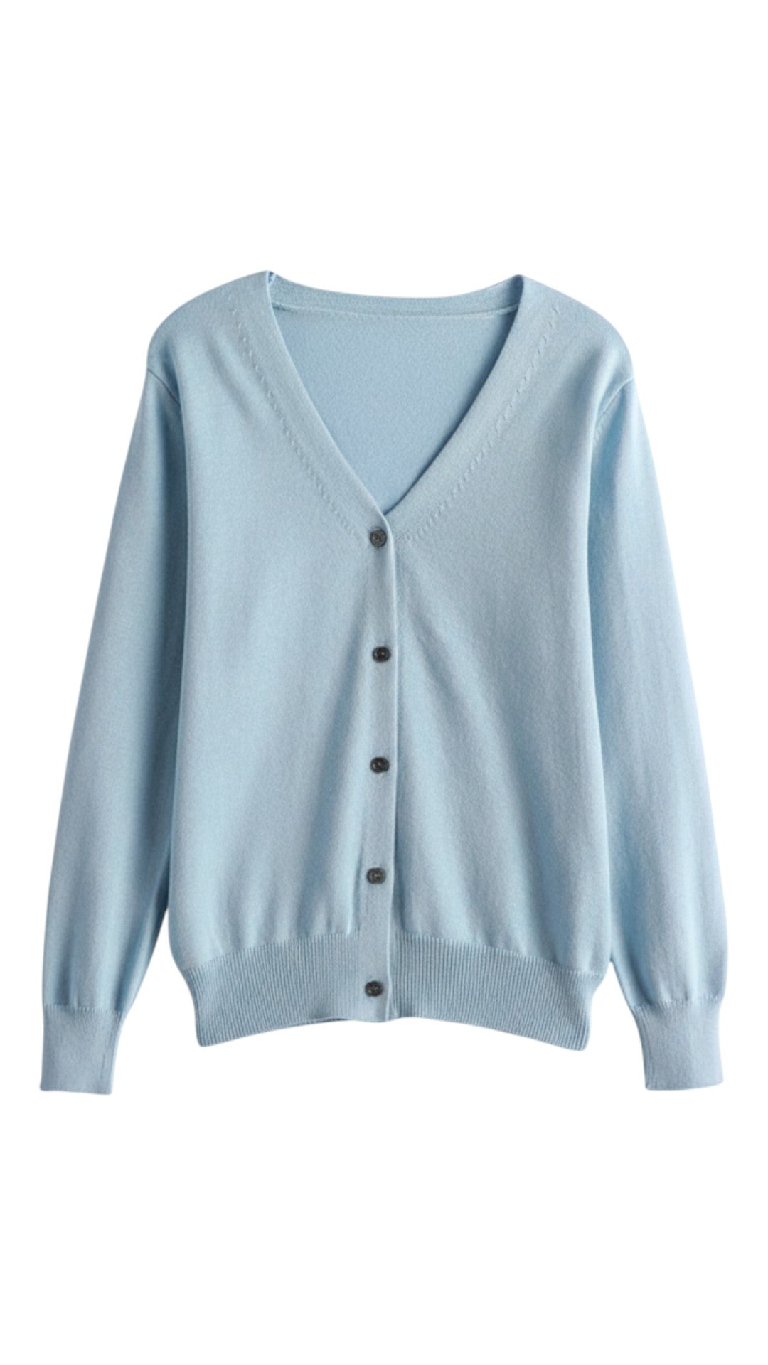 Cardigan Donna Cotone Bottoni Scollatura a V Manica Lunga