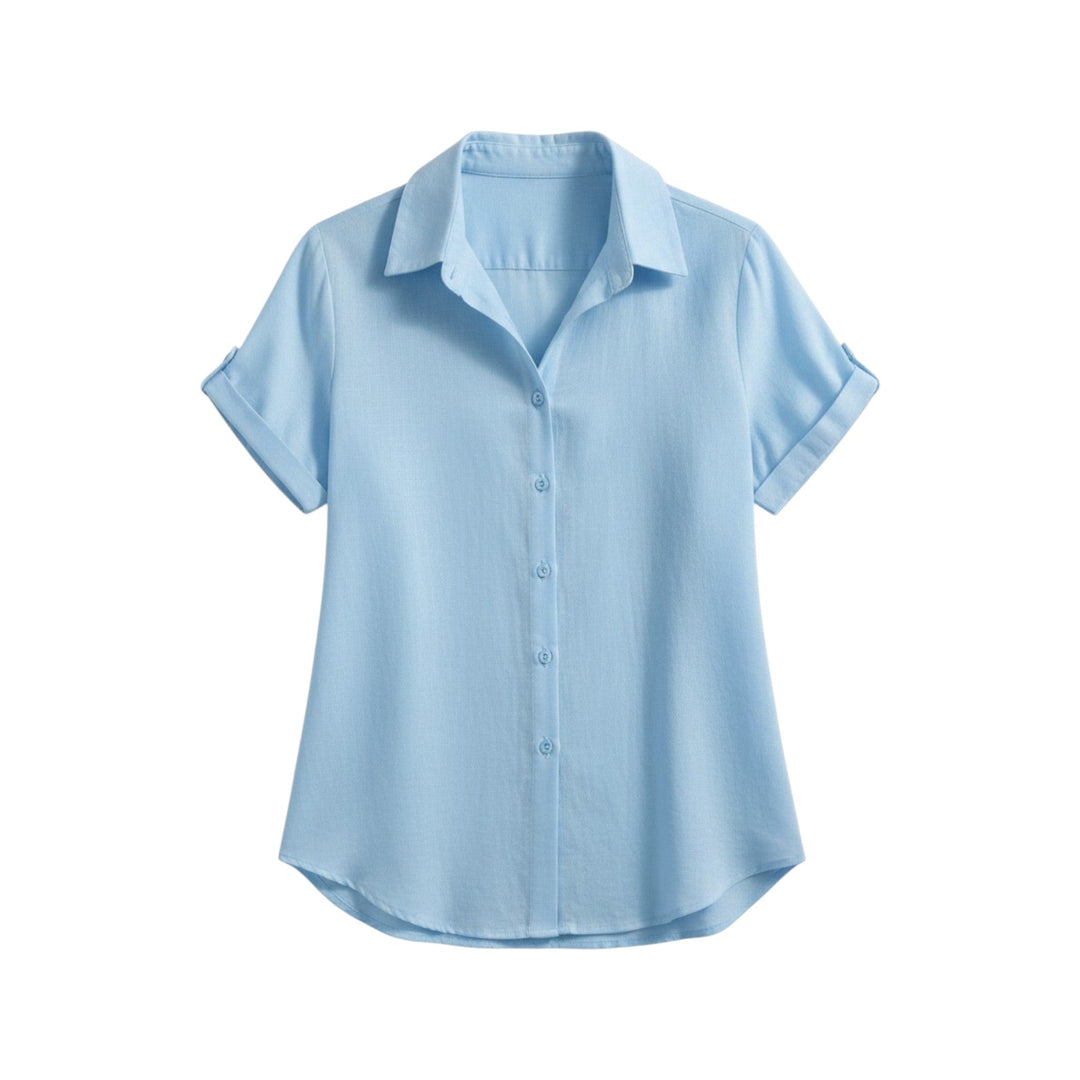 Camicia Uomo Cotone Lino Manica Corta Estate - Vesarelli