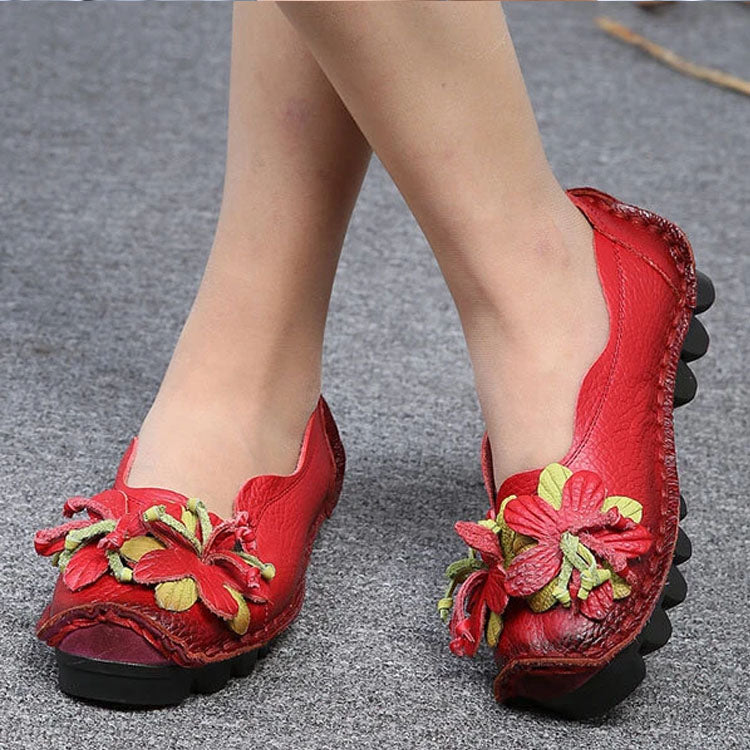 Scarpe Donna Casual Dettagli Floreali Eleganti