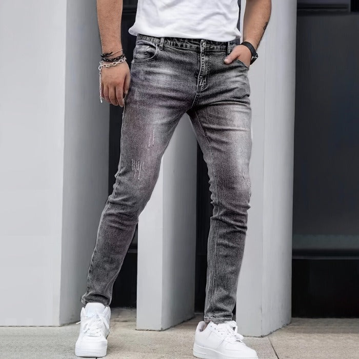 Jeans Uomo Denim Elasticizzato Vestibilità Classica Comoda