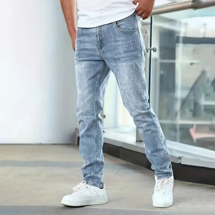Jeans Uomo Denim Elasticizzato Vestibilità Classica Comoda - Vesarelli