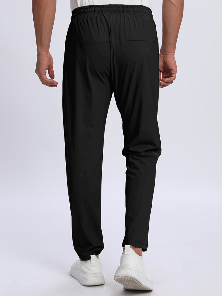 Pantaloni Uomo Sportivi Tessuto Elasticizzato Tasche con Zip