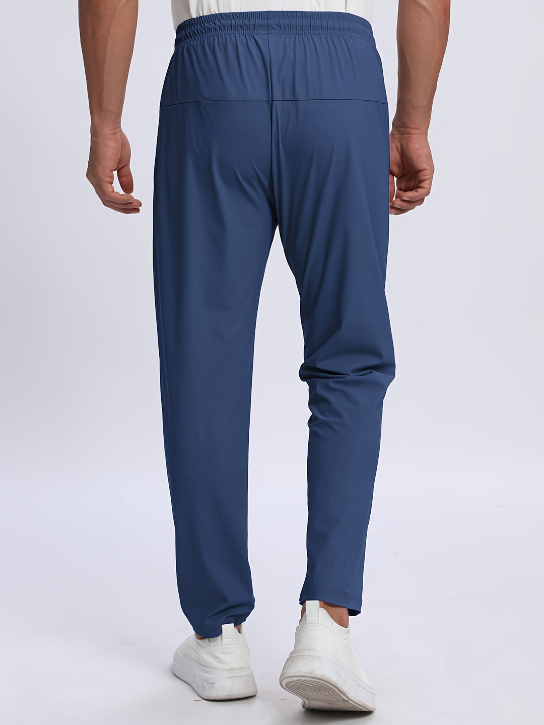Pantaloni Uomo Sportivi Tessuto Elasticizzato Tasche con Zip