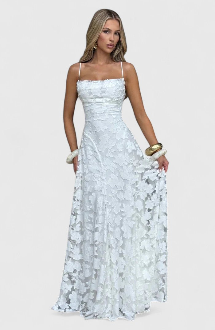 Abito Maxi Donna Linea Allungante Stile Sofisticato
