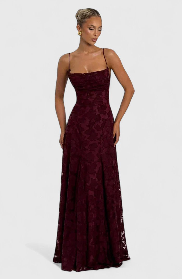 Abito Maxi Donna Linea Allungante Stile Sofisticato