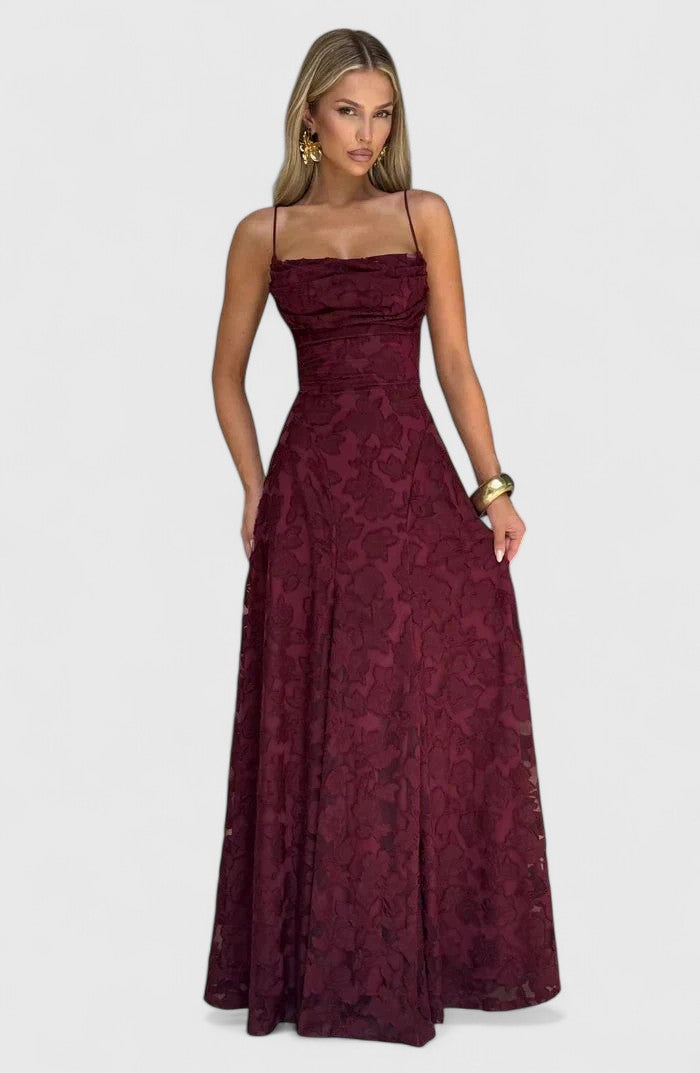 Abito Maxi Donna Linea Allungante Stile Sofisticato