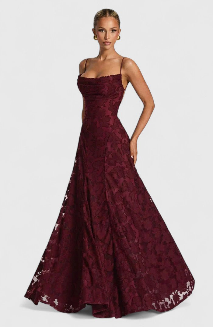 Abito Maxi Donna Linea Allungante Stile Sofisticato