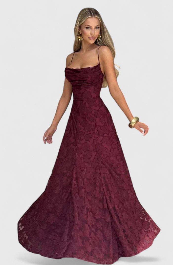 Abito Maxi Donna Linea Allungante Stile Sofisticato