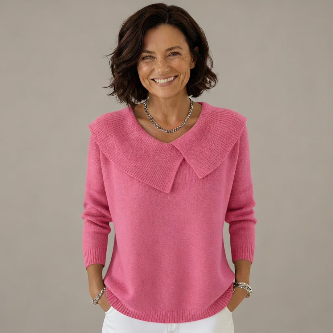 Maglione Donna Maglia Invernale Ampio Collo da Marinaio Comodo
