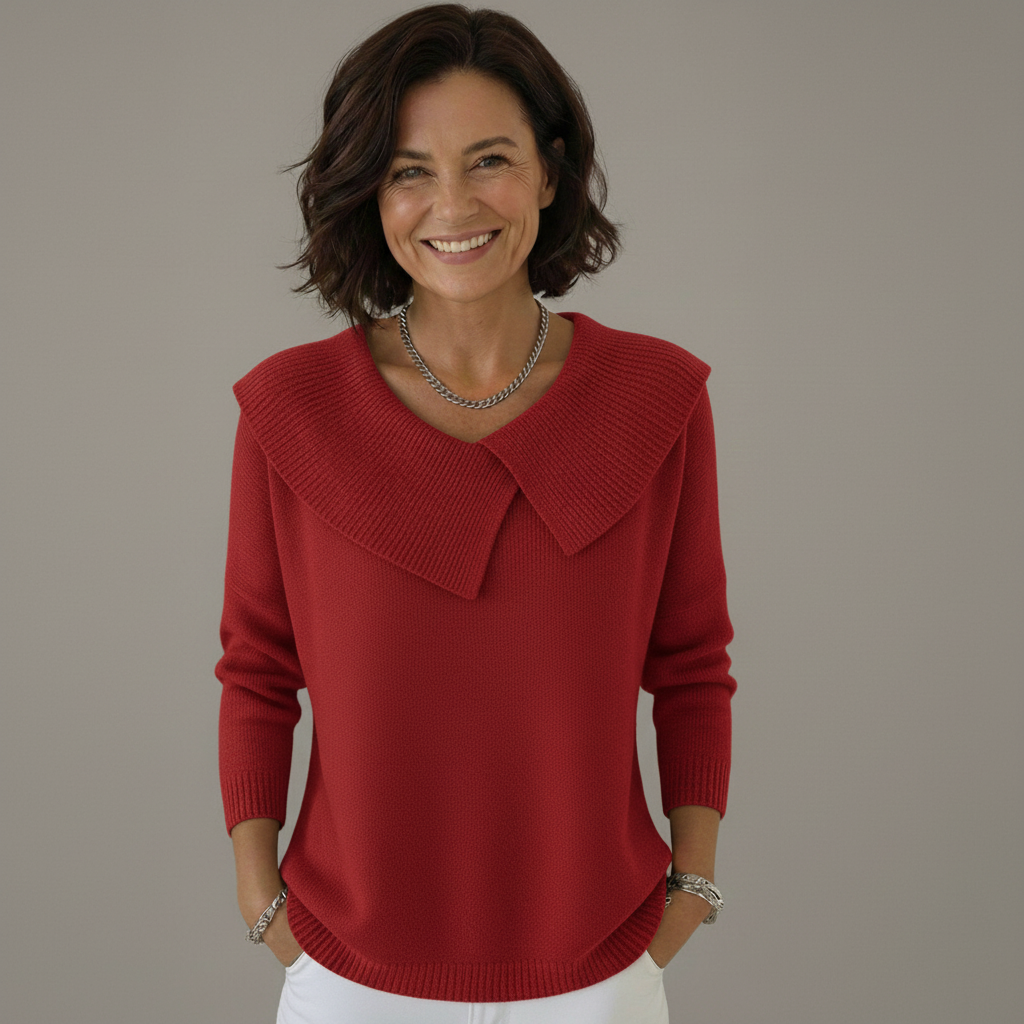 Maglione Donna Maglia Invernale Ampio Collo da Marinaio Comodo