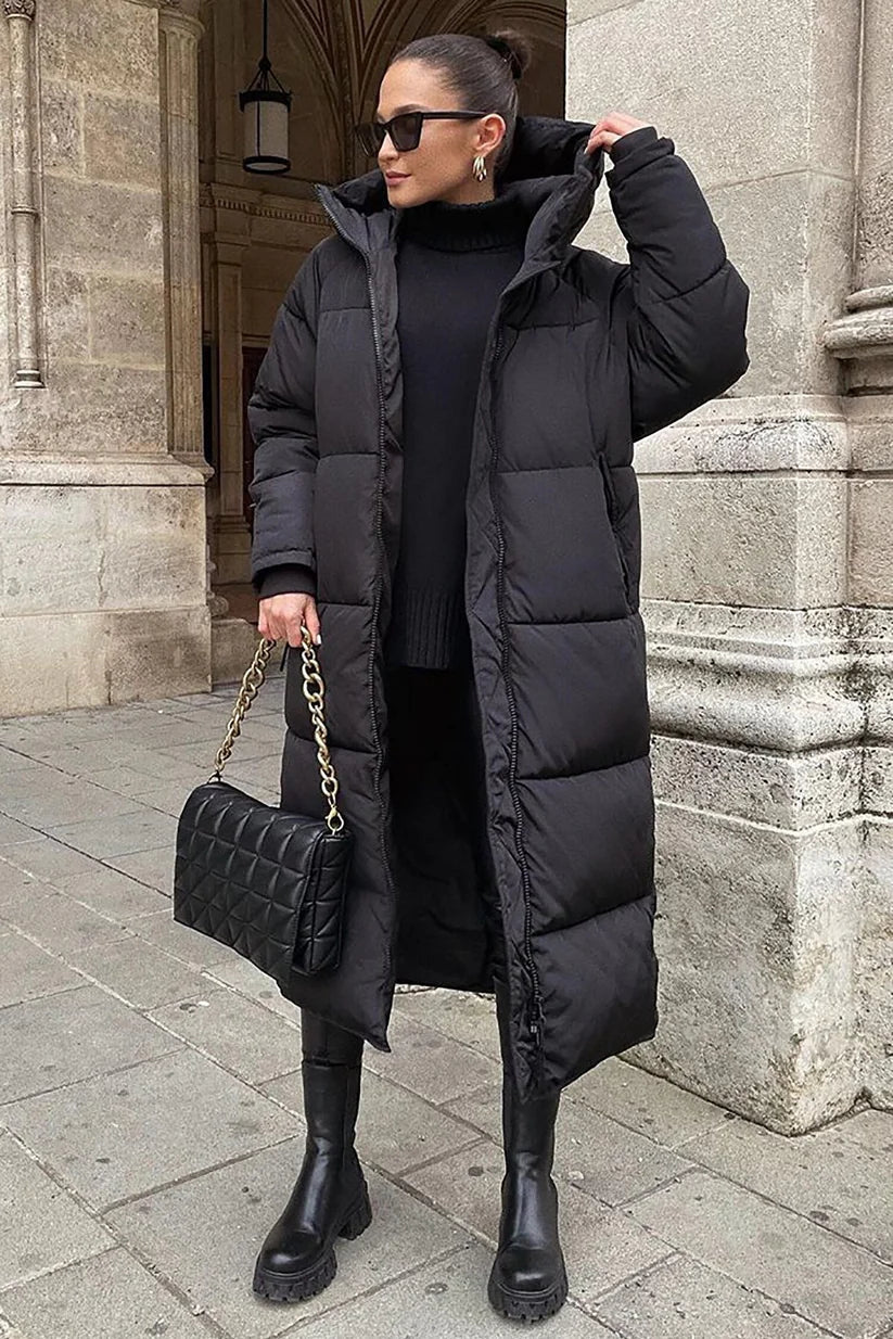 Cappotto Donna Lungo Trapuntato Invernale Slim - Vesarelli