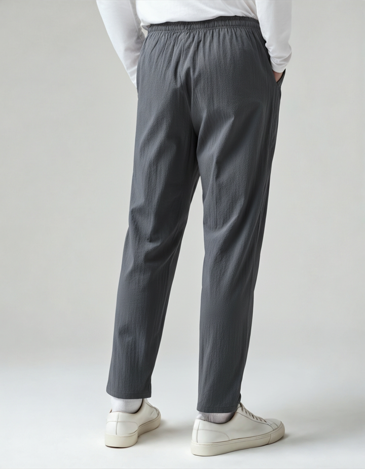 Pantaloni Uomo in Lino Vestibilità Rilassata Comfort Estivo