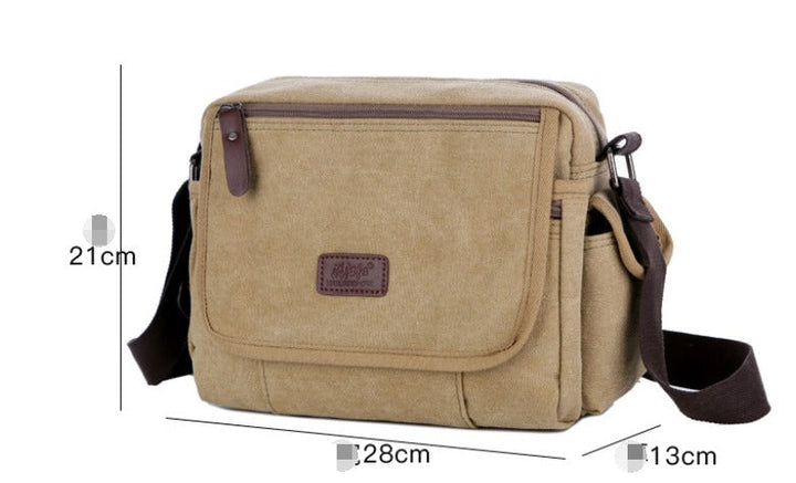 Borsa a Tracolla Unisex in Tela Vintage Stile Classico