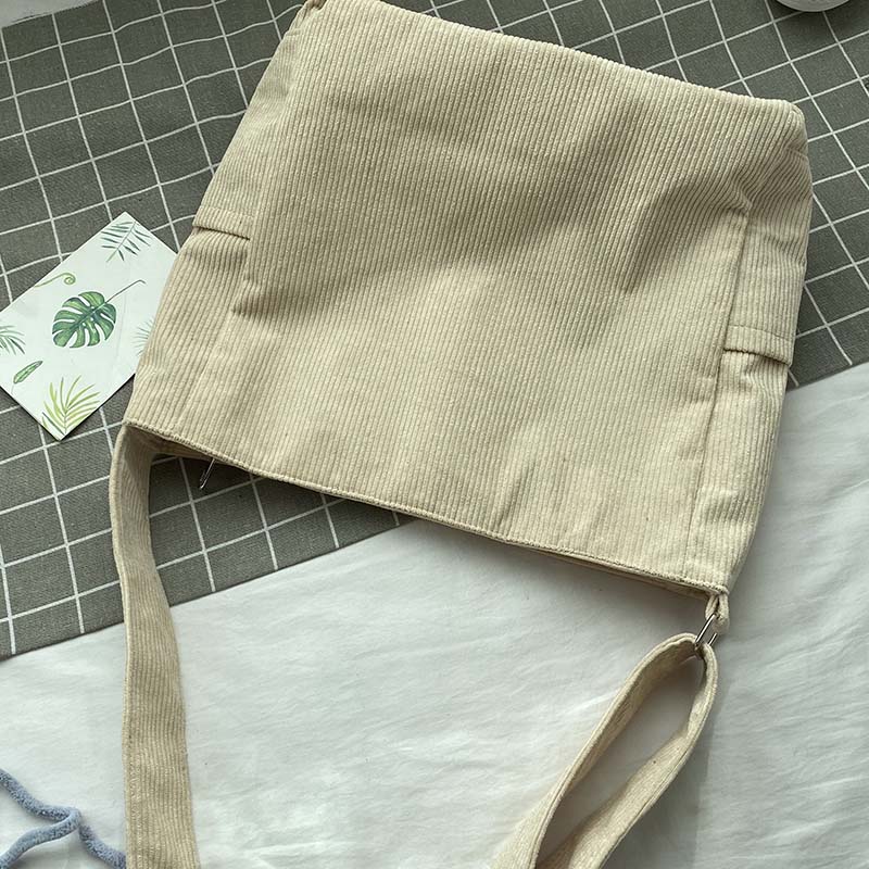 Borsa Tracolla Donna in Velluto a Coste Classica