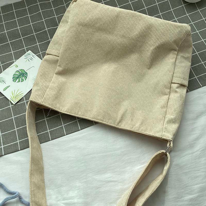 Borsa Tracolla Donna in Velluto a Coste Classica