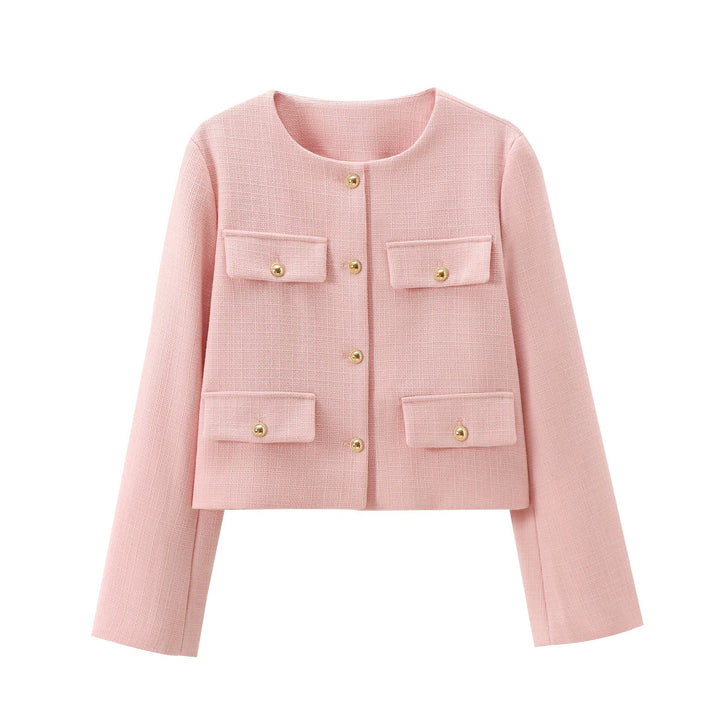Giacca Donna Cropped Bottoni Eleganti Stile Moderno - Vesarelli