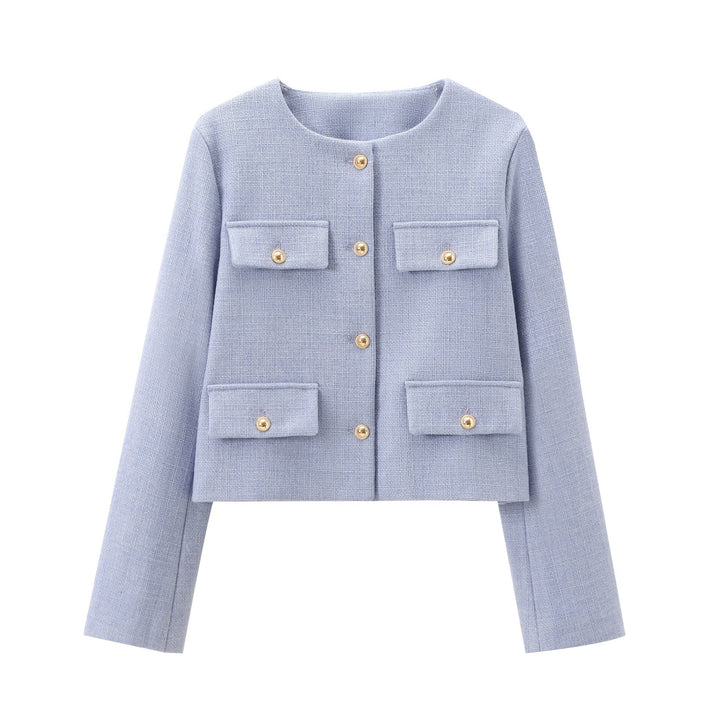 Giacca Donna Cropped Bottoni Eleganti Stile Moderno - Vesarelli