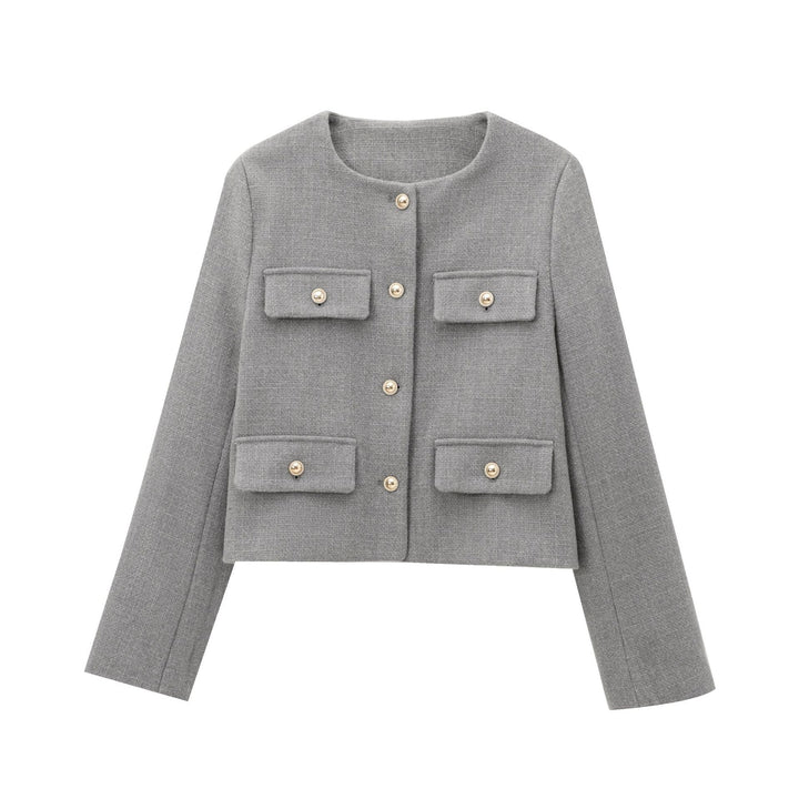 Giacca Donna Cropped Bottoni Eleganti Stile Moderno - Vesarelli