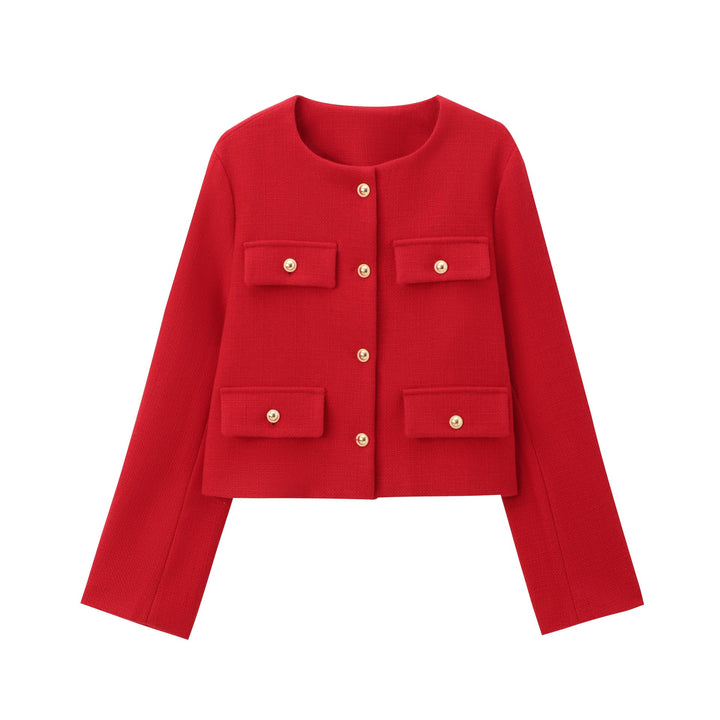 Giacca Donna Cropped Bottoni Eleganti Stile Moderno - Vesarelli