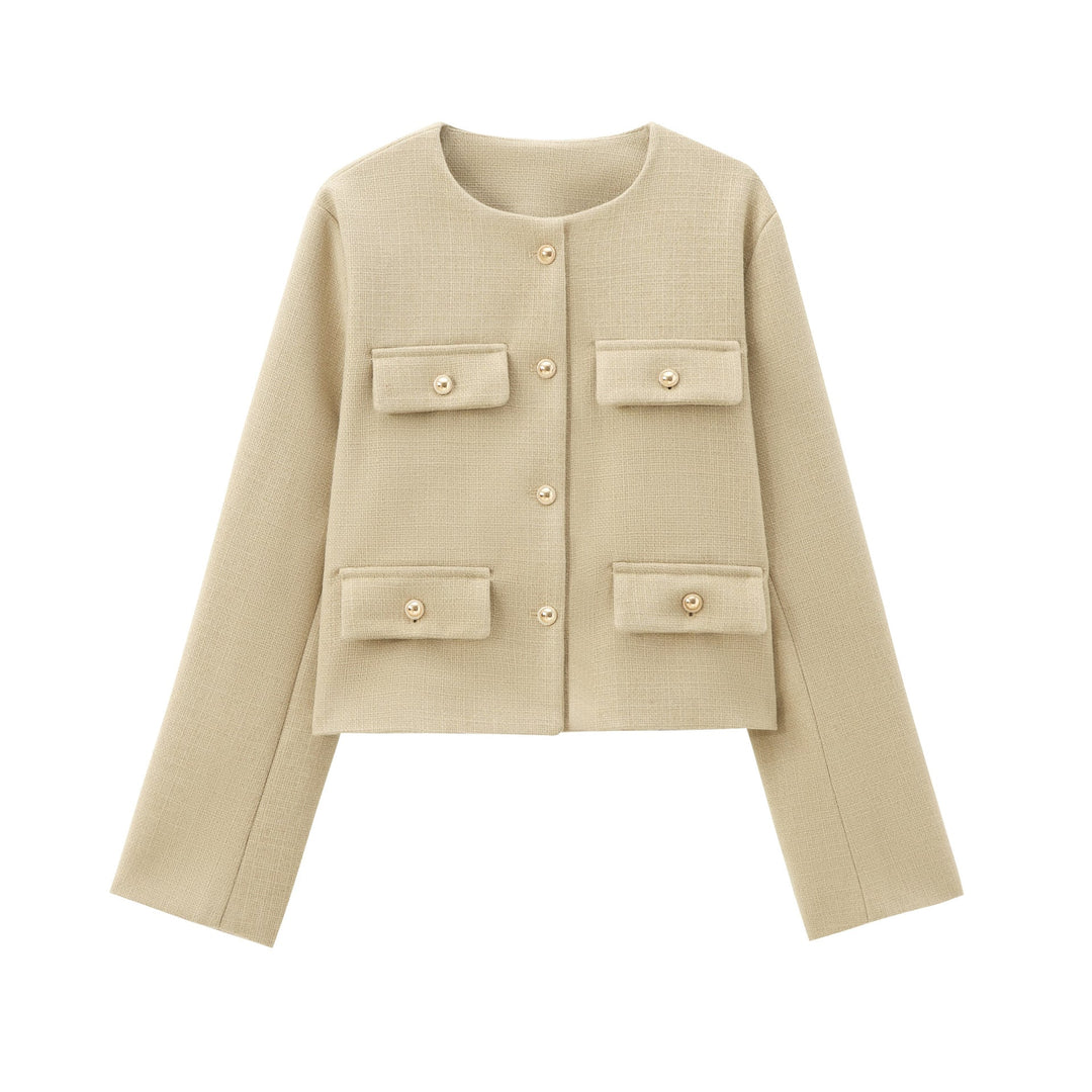 Giacca Donna Cropped Bottoni Eleganti Stile Moderno - Vesarelli