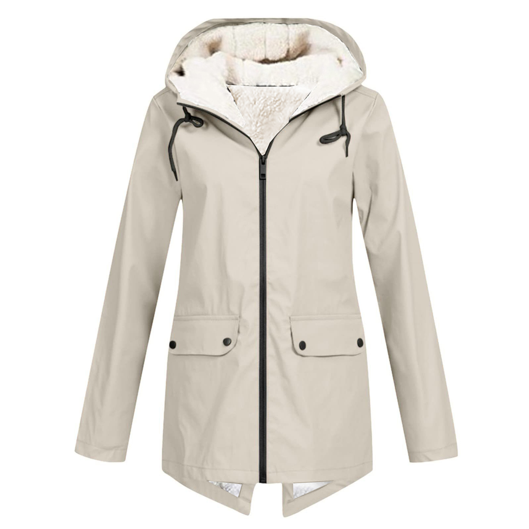 Giacca Lunga Donna in Pile Foderata Parka Invernale Caldo - Vesarelli