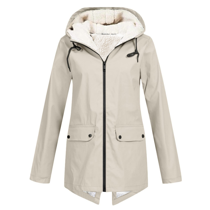 Giacca Lunga Donna in Pile Foderata Parka Invernale Caldo - Vesarelli