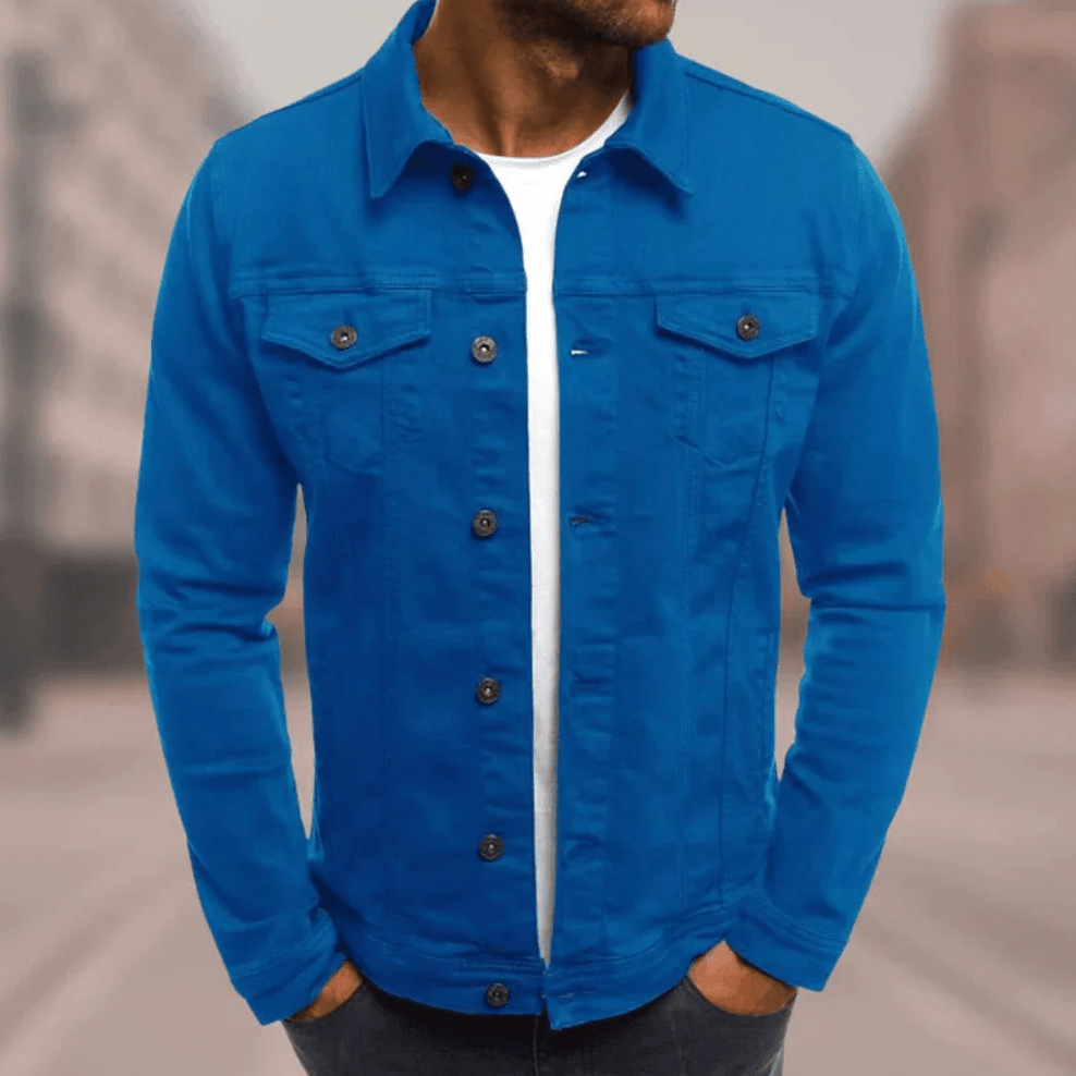 Giacca Uomo in Denim Spessa Vestibilità Classica - Vesarelli