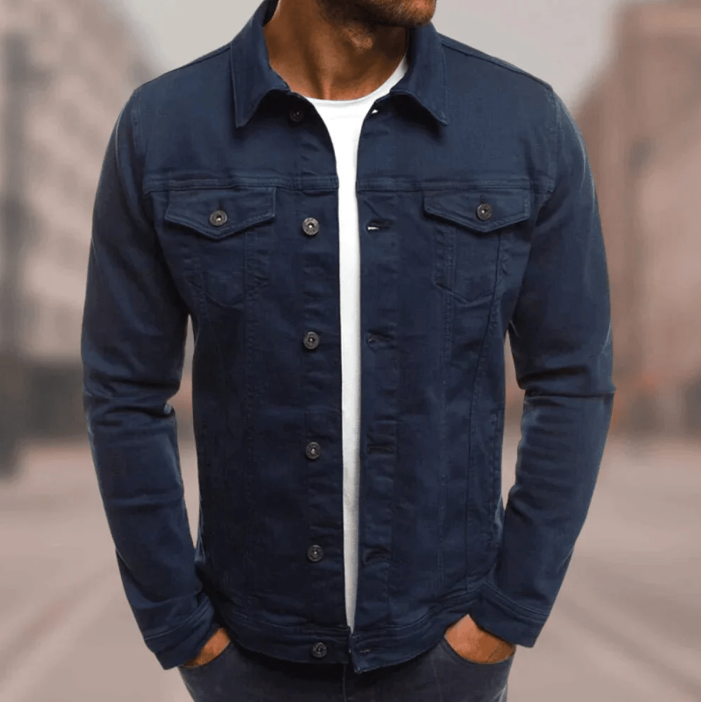 Giacca Uomo in Denim Spessa Vestibilità Classica - Vesarelli