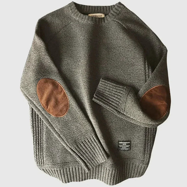 Maglione Uomo Lavorato a Maglia con Toppe sui Gomiti - Vesarelli