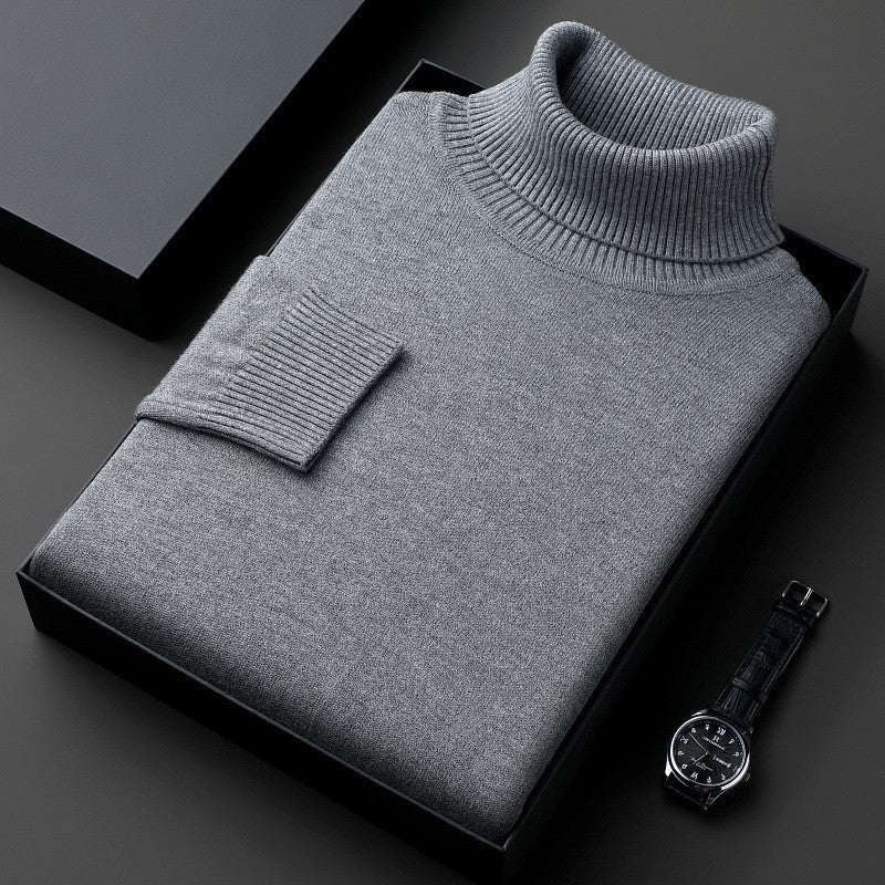 Maglione Uomo Collo Alto in Viscosa Stretch Vestibilità Comfort
