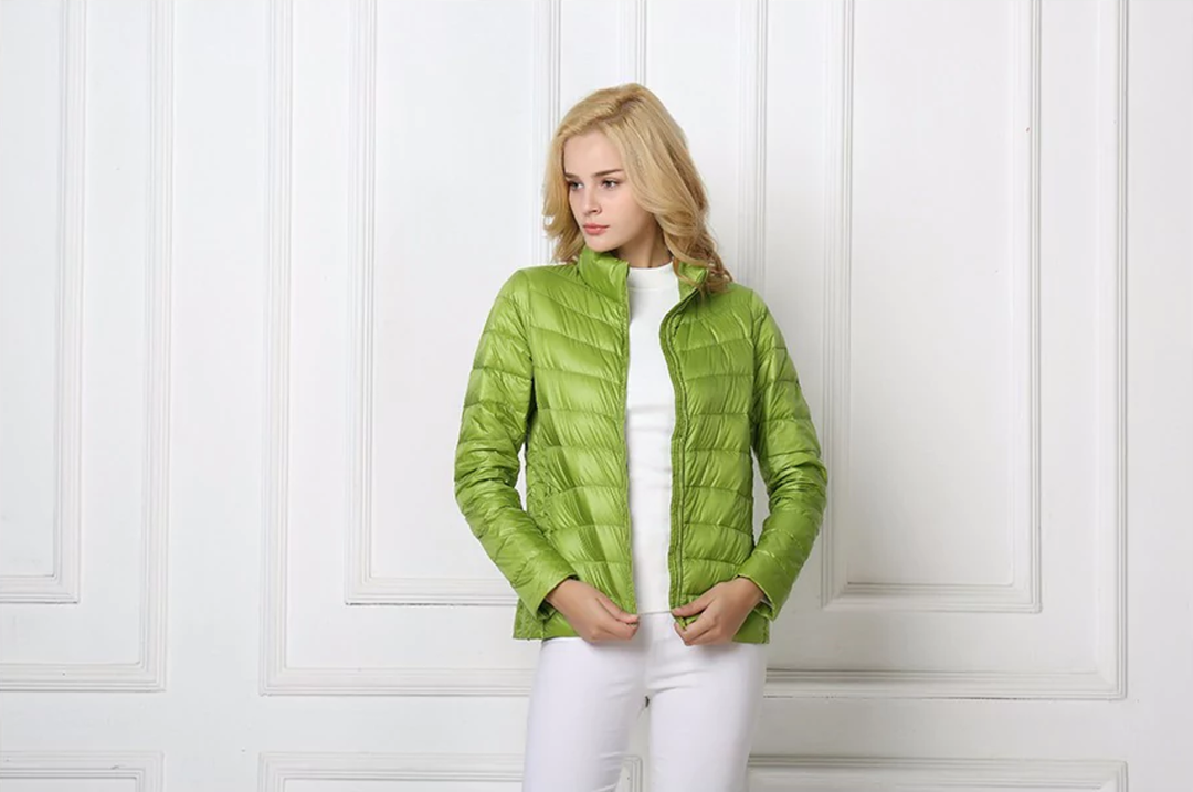 Piumino Donna Leggero Impermeabile Vestibilità Primaverile