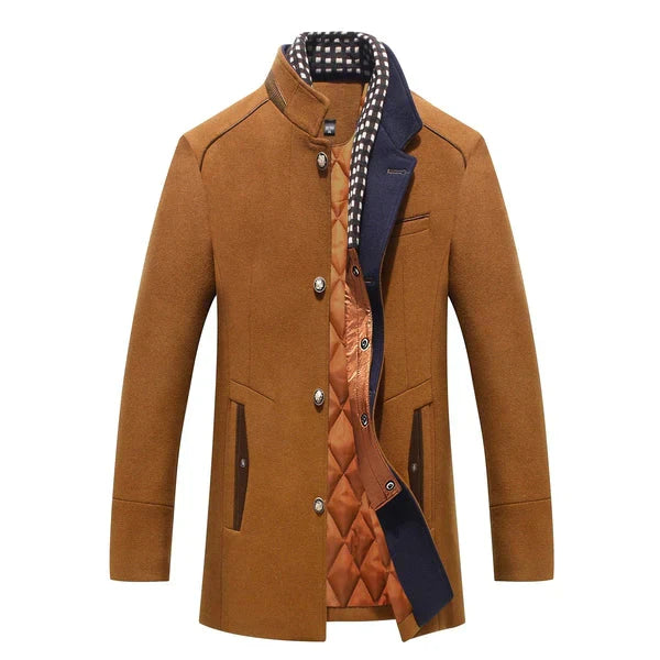 Cappotto Uomo in Misto Lana Doppio Collo Spesso Invernale - Vesarelli