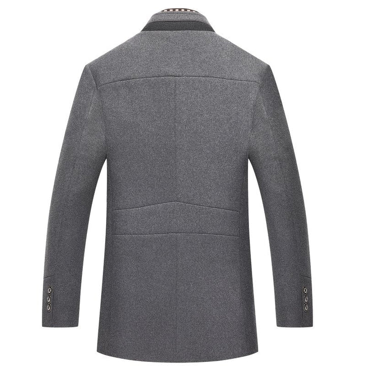 Cappotto Uomo in Misto Lana Doppio Collo Spesso Invernale