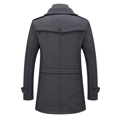 Cappotto Uomo in Lana Doppio Strato Monopetto Spesso